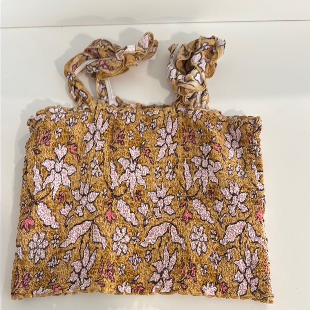 Aerie Floral Knit Tank Top and Shorts Set
